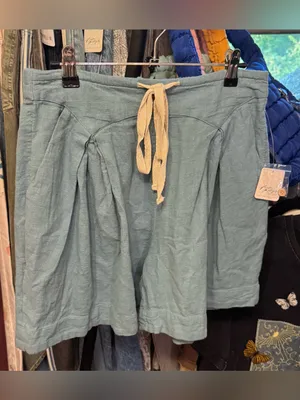 NWT Free People Free-Est Breeze Line Shorts - mineral blue - small thumbnail 7