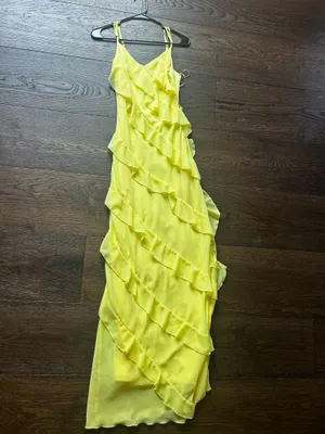 boutique yellow dress thumbnail 2