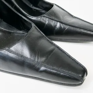 Vintage 90s Connie Black Leather Pumps thumbnail 5