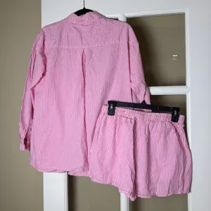 PRINCESS POLLY Pink Striped 2 Piece Set Boxer Shorts & Button Up Size 2 Small thumbnail 9