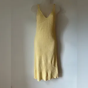 Lulus Yellow Ribbed Knit Midi Sweater Dress XS NWT thumbnail 6