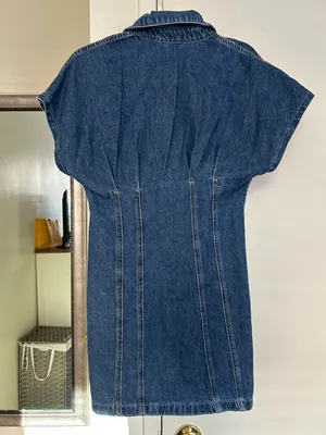 ZARA Denim Mini Dress thumbnail 6