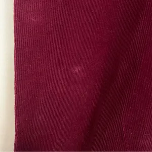 Corduroy Pants Burgundy Dark Red‎ Straight Leg Women High Waisted Rise Pockets thumbnail 6