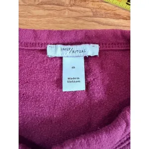 Daily Ritual Burgundy Tie Back T-Shirt Midi‎ Dress Size Medium thumbnail 3