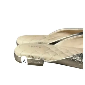 Birdies The Swan Gold Leather Mules Women's 8 Pointed Toe Slip On Flats thumbnail 7