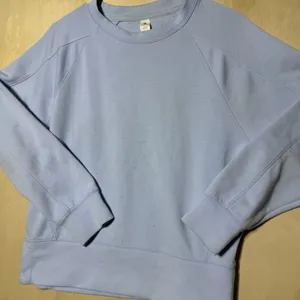 Yogalicious Light Blue Crewneck Sweatshirt Size S Oversized Pullover Athleisure thumbnail 2