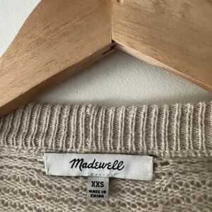 Madewell Seabank‎ Open Front Knit Cardigan Sweater Oatmeal Beige thumbnail 7