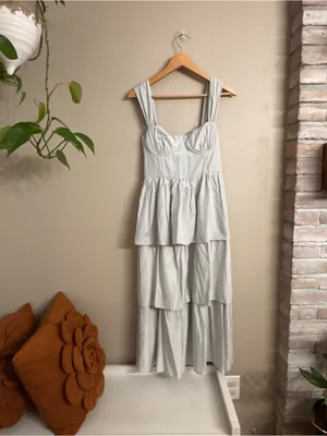 WEWOREWHAT Corset Ruffle Midi Dress thumbnail 2