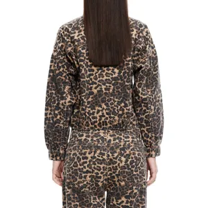 Lioness‎ Carmela Leopard Print Denim Jacket Size XS thumbnail 6