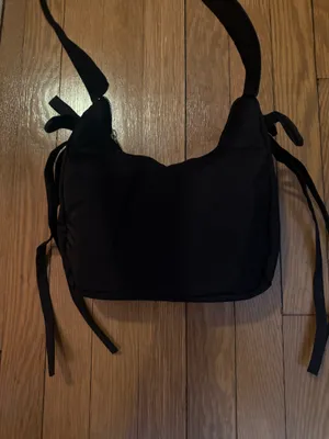 Black bow shoulder bag thumbnail 2