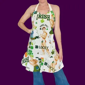 Handmade Irish St. Patrick’s Day Feeling Lucky Hot Men Kitchen Apron thumbnail 2