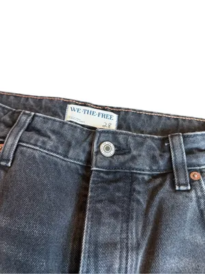 We The Free Washed Black Wide Leg Dropped Boyfriend Jeans Denim Size 28 Women's thumbnail 7