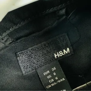 H&M Black Zip‎ Button Lightweight Coat Jacket Size 6 thumbnail 7