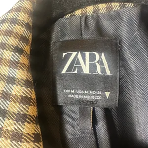 Zara Plaid Blazer Brown Tan thumbnail 3
