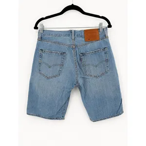 Levi's 501 Bermuda Shorts Womens Sz 30 Blue Distressed Button Fly Denim Classic‎ thumbnail 2