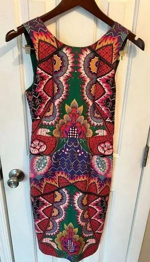 Anthropologie Maeve KALEIDOSCOPE Sheath Sleeveless Dress Lined Sz 2 NEW thumbnail 1
