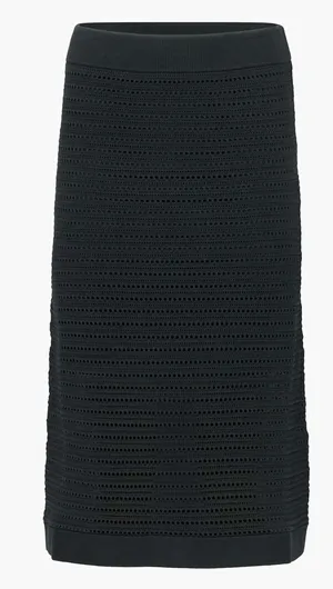 Aritzia Wilfred crochet pointelle knit midi skirt in black size XS thumbnail 1