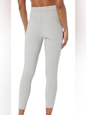 alo yoga ribbed hw 7/8 blissful legging gray ankle XS thumbnail 3