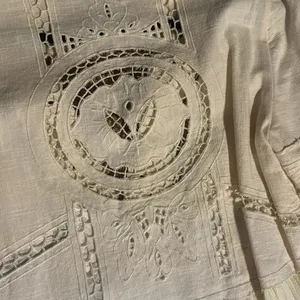 Free People dress 12 nwot lined bottom circle skirt fitted top linen thumbnail 8