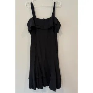 J. Crew Ruffle Midi 100% Silk Dress Size 6 2702 thumbnail 4