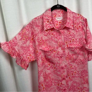 Revolve Lovers and Friends Pink Floral Juliet Mini Shirt Dress Sz.S thumbnail 10
