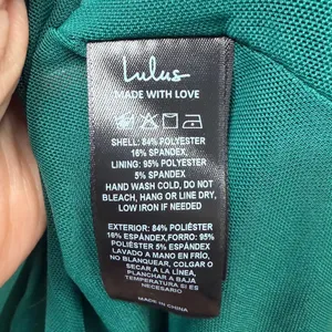 NEW Lulus Zaniya Emerald Green Ruched Halter Open Back Mermaid Maxi Dress XS thumbnail 10