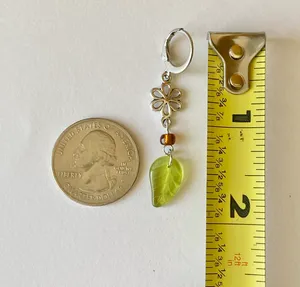 quality Czech glass beads & flower fairy boho cottage whimsical dangle earrings 💐🍃 thumbnail 6