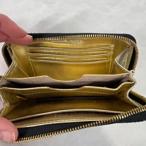 Michael‎ Kors Black Snake-Embossed Wristlet with Gold Plate thumbnail 5