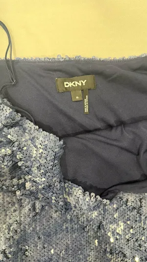 DKNY navy blue shinny top xs thumbnail 2