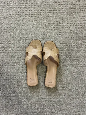 A New Day Woven Tan Slide Sandals for Women Size 8.5 thumbnail 3
