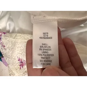 Candie’s White Floral Lace Halter Dress XS thumbnail 6
