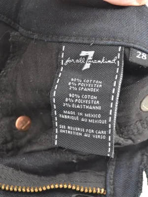 7 For All Mankind Gwenevere Skinny Jeans Black Lake Mid Rise Stretch Womens 28 thumbnail 6