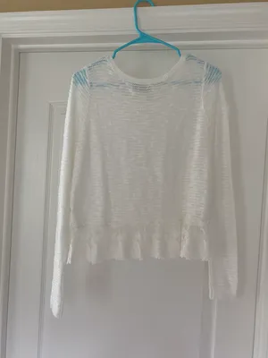 Abercrombie White Flowy Sweater thumbnail 5
