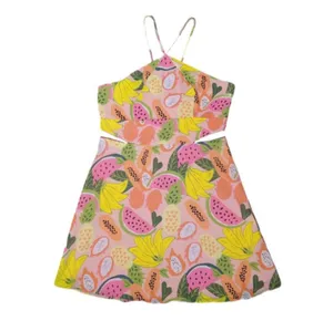 Hutch By Anthropologie Mixed Fruit Halter Dress Size 10 New thumbnail 4