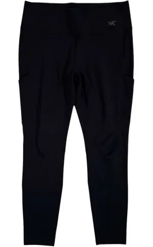 Arcteryx Essent High Rise Leggings Womens XL Black Side Pocket Hiking Tights thumbnail 1