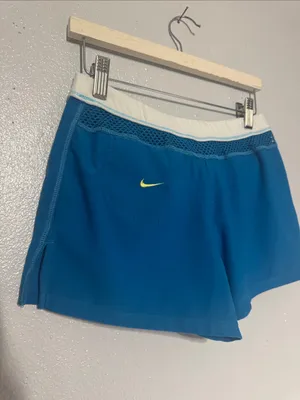 Nike Dri-FIT Blue Low-Rise Running Shorts White Waistband Size XS thumbnail 3