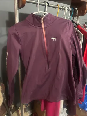 Victoria’s Secret purple Pullover with Dog Logo Quarter-Zip thumbnail 1