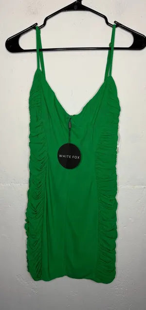 NEW White Fox Midnight Adventures Mini Dress Green Size 4 thumbnail 1