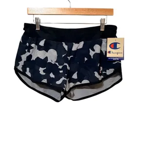 Champion Womens Camo Running Shorts Black Grey Athletic Gym Medium NEW thumbnail 2