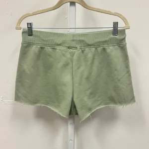 PacSun Women's Sage Green‎ Fleece Raw Hem Sweat Shorts Size S Small Loungewear thumbnail 2
