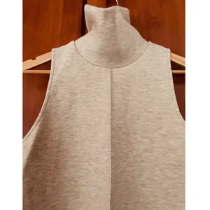 OGL Turtleneck Split Hem Top Sleeveless FuzzLuxe Heather Morganite Size Small thumbnail 3