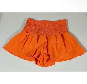 Orange Shirred High-Rise Shorts Bottoms Size XS 🧡✨ thumbnail 3