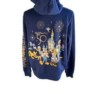 Disney Walt Disney World 50th Women's L Full Zip Hooded Graphic Fleece Hoodie thumbnail 8
