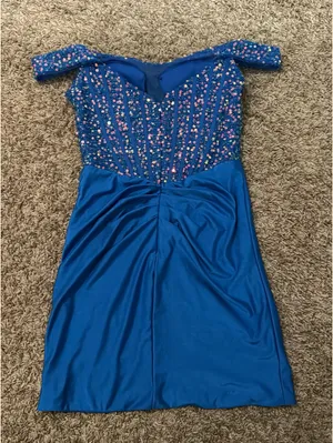 Stacees ocean blue Mini Dress Size 8 thumbnail 5
