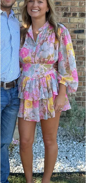 Olivaceous Floral Dress thumbnail 1