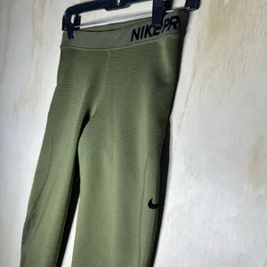 Nike Pro Dri-fit Tights Olive Green‎ Size Medium thumbnail 3