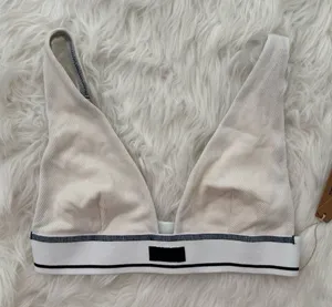 Skims Cotton Rib Plunge Bralette Marble Size XS thumbnail 1