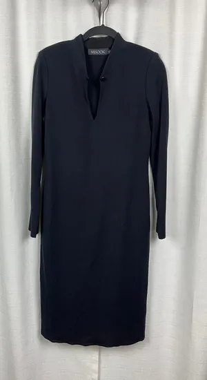 Misook Black Shift Long Sleeve Midi Dress Sz.XS thumbnail 1