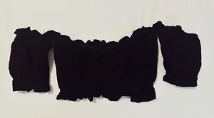 Off The Shoulder Crop Top Black thumbnail 1
