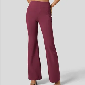 Halara Flex SculptKnit High Waisted Back Pocket Slight Flare Work Pants thumbnail 3